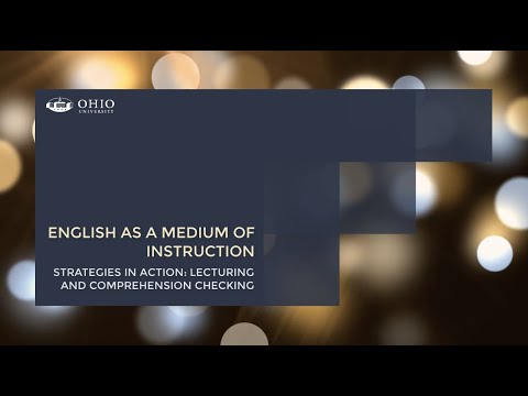 EMI   Strategies in Action—Lecturing and Comprehension Checking #1