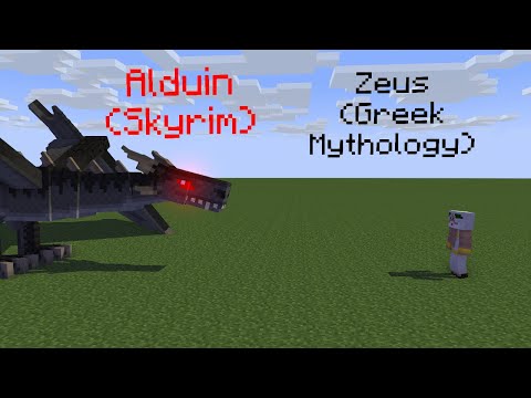 (13+) Alduin vs Zeus | Minecraft Animation