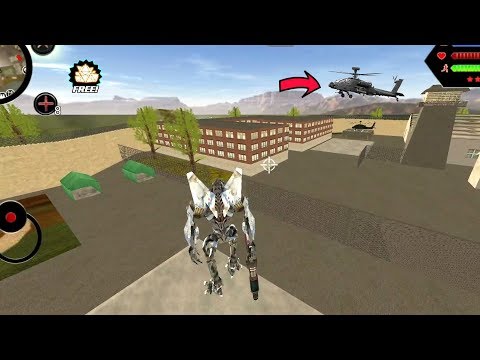 Robot Shark - (Jet Robot Destroy Army Equipment ) Jet Robot Caught Helicopter - Android Gameplay HD
