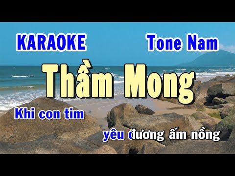 Thầm Mong Karaoke Tone Nam | Karaoke Hiền Phương