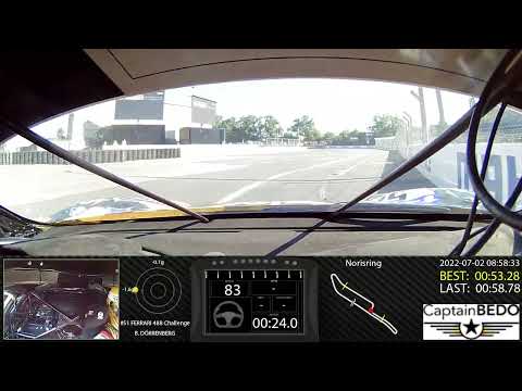 RN #1 Onboard video Norisring, FERRARI 488 Challenge, 00:52.813