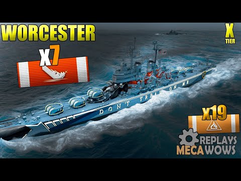 Worcester 7 Kills & 228k Damage | World of Warships Gameplay 4k