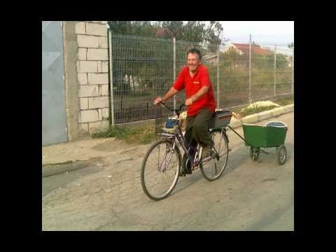 Cel Mai Tare  Biciclist din Agigea cu Remorca