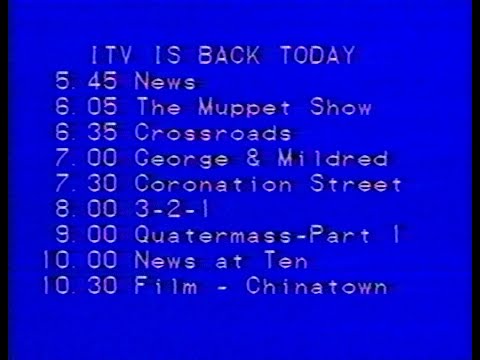 Wednesday 24th October 1979 - ITV Thames Strike - Welcome Home to ITV - Coronation Street - ITN News