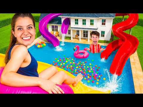 I BUILT A GIANT WATER PARK IN OUR BACKYARD WITH OUR FRIENDS!💦