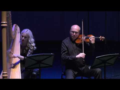 Alexandra Tihonova harp & Alexey Lundin violin play J.Massenet - Meditation from Thais
