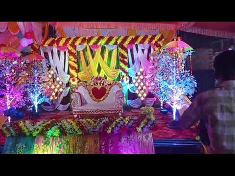 stage Sajawat Basuhar  Brijesh  Flowers Decoration ☎️8542860699