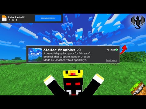 STELLAR Graphics V2 MCPE 1.21+ | Best Shader Texture Pack For MCPE 1.21+