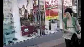 A man playing a flute in Chorley Lancashire