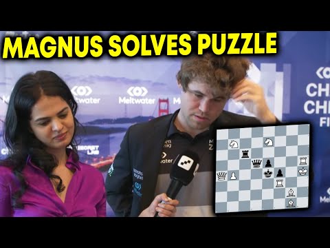Magnus Carlsen Solves HARDEST "MATE in 2" PUZZLE and EXPLAINS the TRICK to Solve Those Puzzles