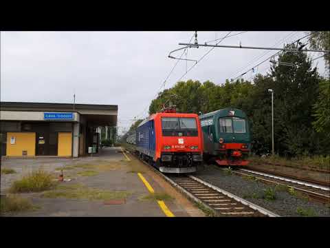 TRENI DI TRENORD IN TRANSITO A CAVA TIGOZZI (CR) 8 - 10 - 2016