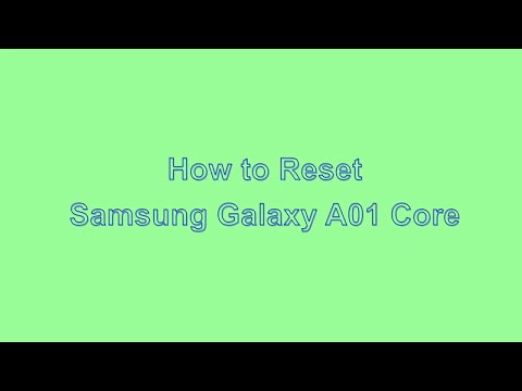 How to Reset & Unlock Samsung Galaxy A01 Core