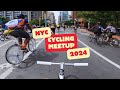 NYC Cycling Meetup 2024 - Biking With Hundreds of Bikers - Fixie Bike No Brakes - Bike Club NYC