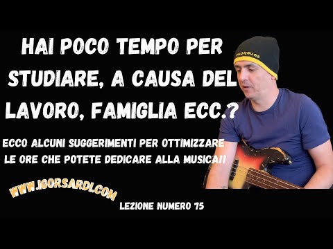 Ottimizzare lo studio. Qualche consiglio per sfruttare il tempo a disposizione! - Lezione basso 75