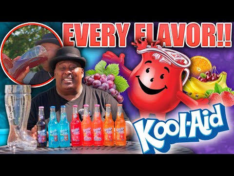 Every Kool-Aid Soda Flavor Mixed & Chugged Out A Huge Glass Boot!