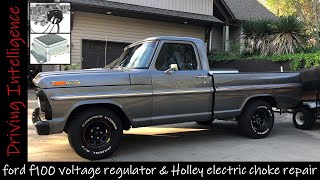 How To Diagnose & Replace Voltage Regulator & Holley Carburetor Electric Choke Adjustment Ford F100
