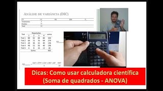 Dicas: Como usar calculadora científica (Soma de quadrados - ANOVA)