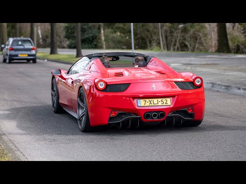 Ferrari 458 Spider with Straight Pipe Exhaust - LOUD Revs & Accelerations !