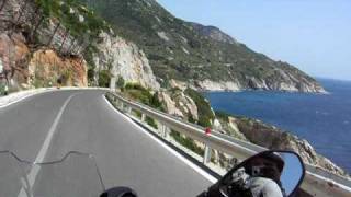 preview picture of video 'Isola d'Elba in moto - verso Chiessi'