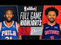 76ERS at PISTONS | NBA IN-SEASON TOURNAMENT ? | FULL GAME HIGHLIGHTS | November 10, 2023