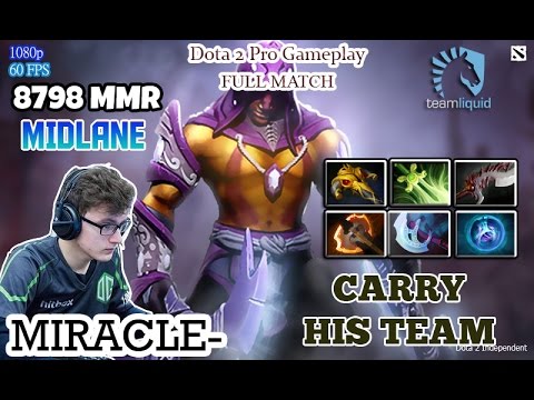 Dota 2 : Miracle- Plays Anti Mage - Carry His Team - Full Ranked Matchmaking