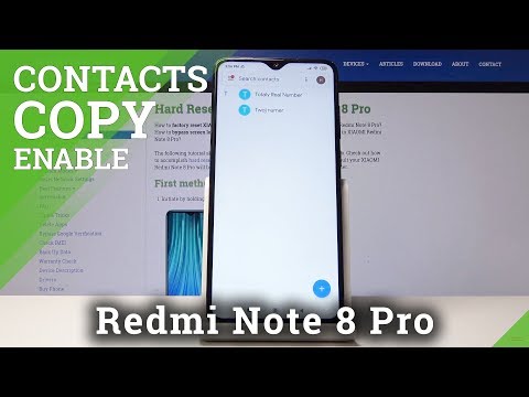 How to Transfer Contacts in XIAOMI Redmi Note 8 - Copy Contacts