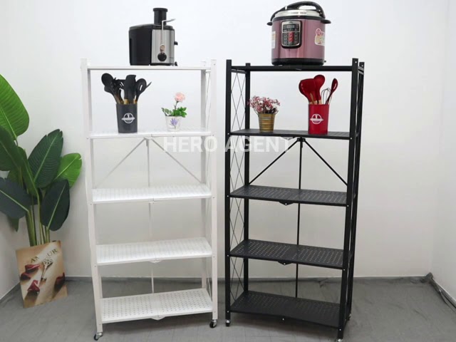 رفوف قابلة للطي 3 طبقات أبيض - ماي رفوف