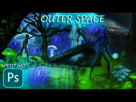 Creating an Alien planet  - Photoshop edit - speed art