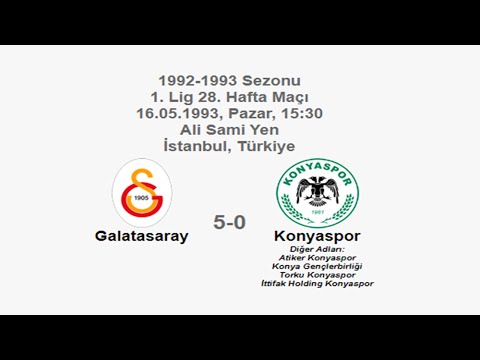 Galatasaray 5-0 Konyaspor 16.05.1993 - 1992-1993 1st League Matchday 28 (2nd, 3rd, 4th Goals)