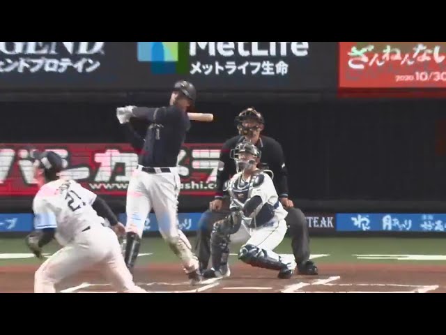 【6回表】バファローズ・モヤ スタンド上段への特大ホームランで追加点!! 2020/10/17 L-B