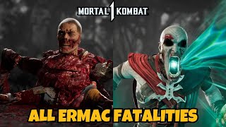 Ermac All Fatality Mortal Kombat 1 (Ermac 2nd Secret Fatality)