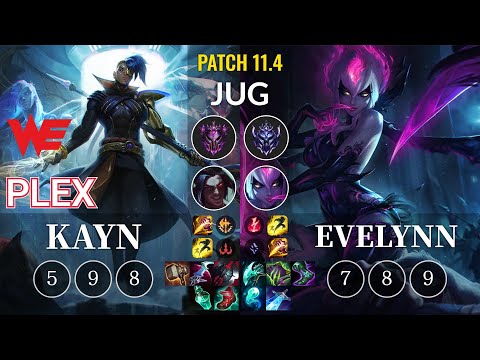 WE Plex Kayn vs Evelynn Jungle - KR Patch 11.4