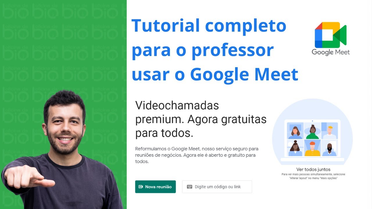 Tutorial completo para o professor usar o Google Meet