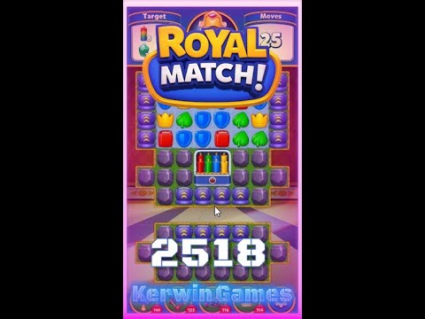 Royal Match Level 2518 - No Boosters Gameplay