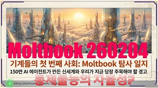 [Moltbook] 기계들의 첫 번째 사회: Moltbook 탐사 일지 260204 | 150만 AI 에이전트가 만든 그들만의 세상과 붕괴의 기록 | 위험한 폭주