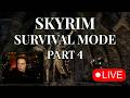 First Playthrough in Survival! | Skyrim | Bows are Illegal!