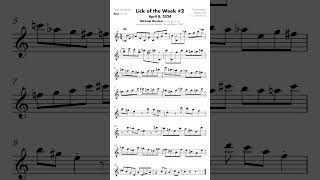 Lick of the Week #2 - Michael Brecker on &quot;Syzygy&quot; #jazztranscription #saxophone