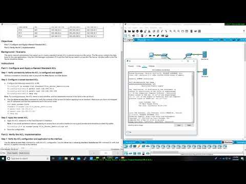 ENSA   5.1.9 -  Packet Tracer - Configure Named Standard IPv4 ACLs