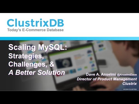 Scaling MySQL  Percona Live 2016   Dave A Anselmi