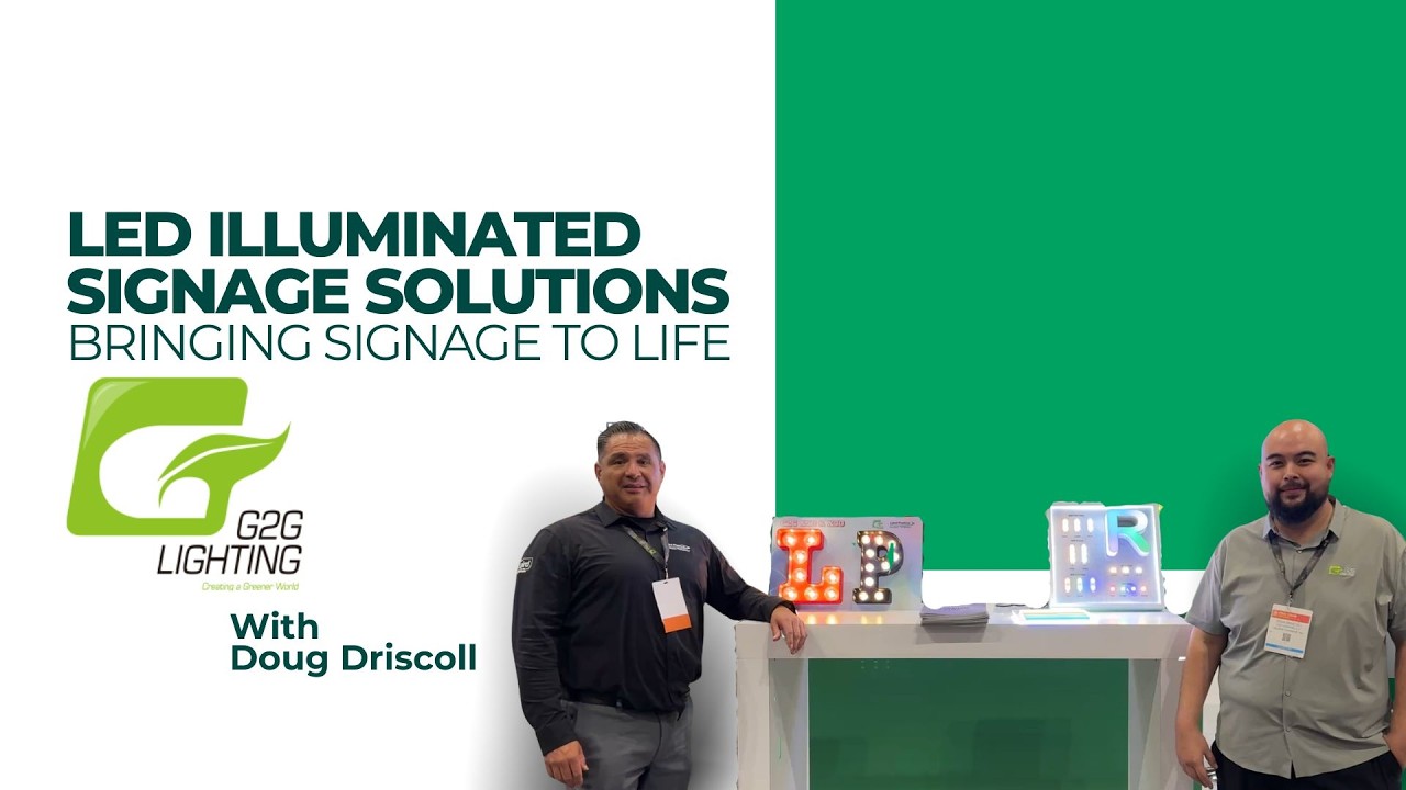 G2G LED Lighting illuminated signage solutions demonstration at ISA Sign Expo 2026 on Laird Live
