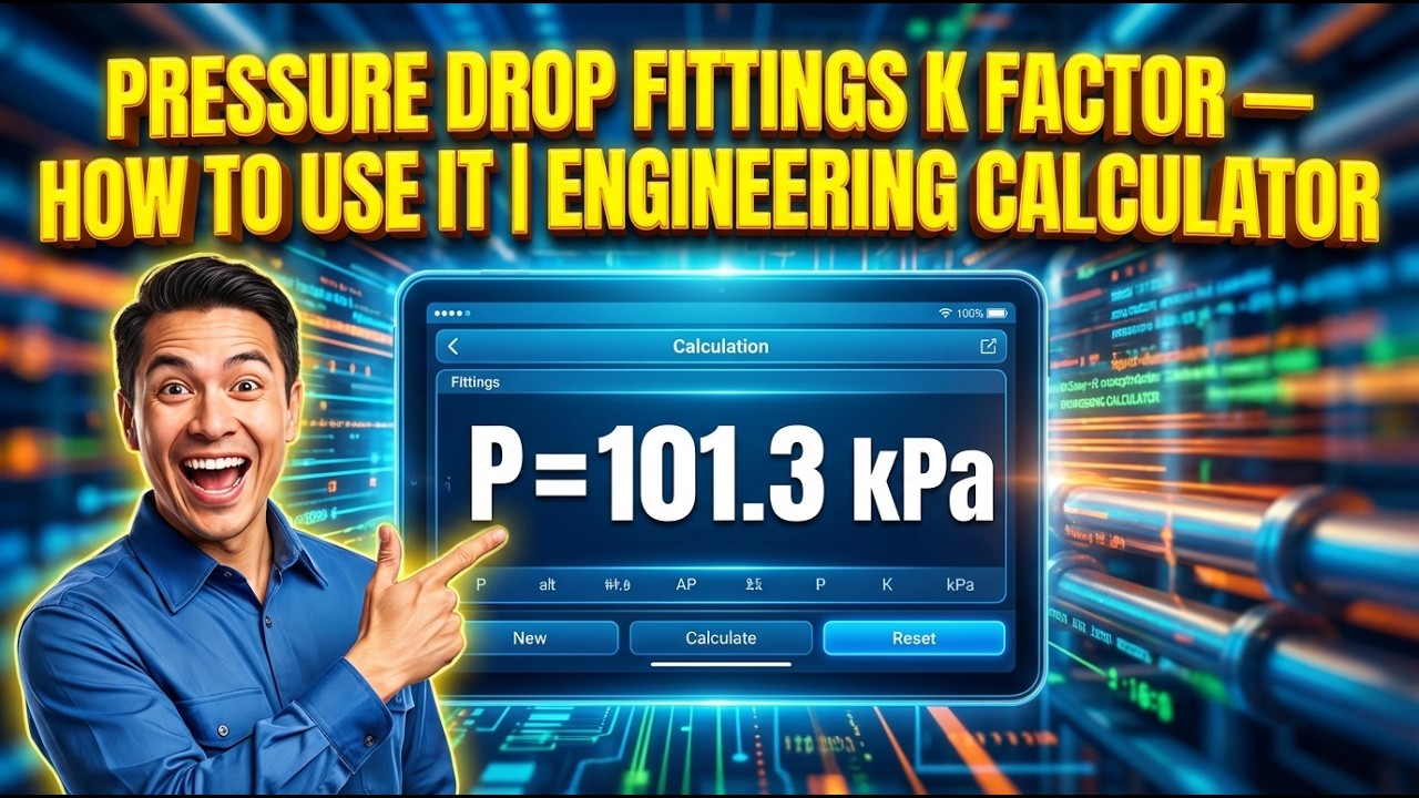 Pressure Drop Fittings K Factor Interactive Calculator
