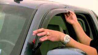 Side Window Deflectors 2014-2018 Chevy Silverado/GMC Sierra Pickup - video thumbnail 4