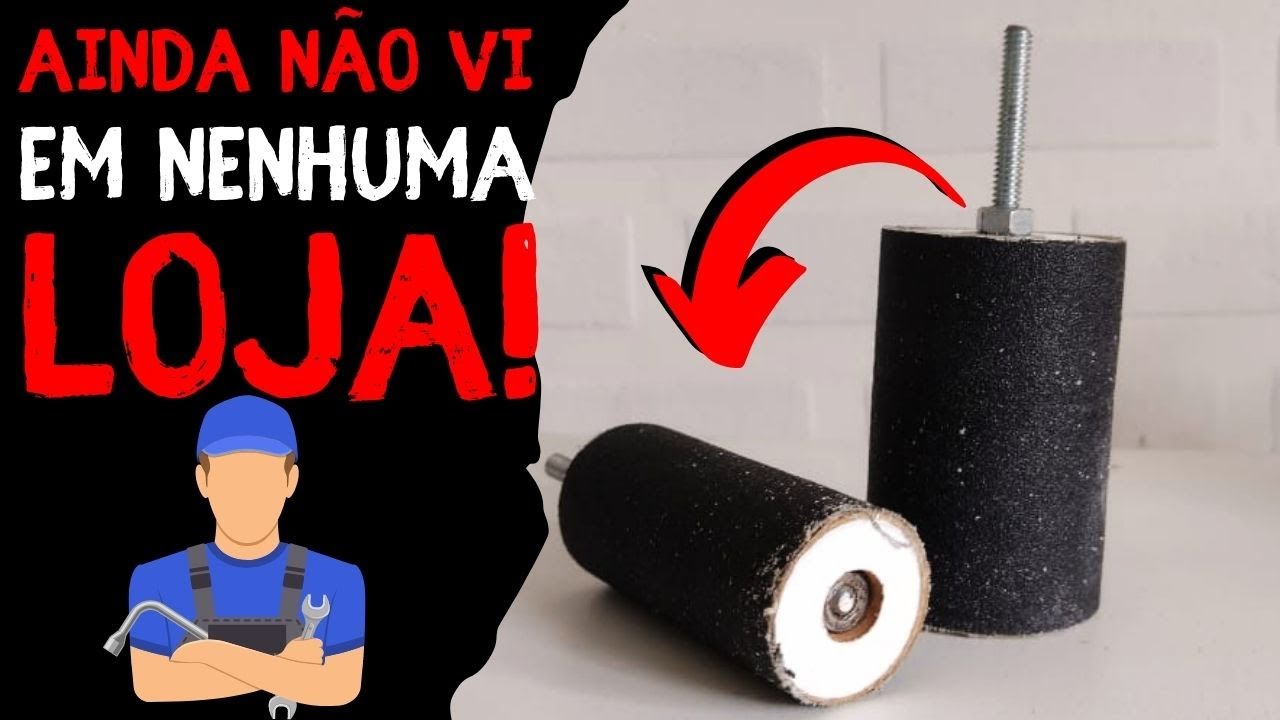 Como fazer lixa tambor para furadeira / parafusadeira!!