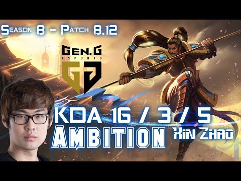 GEN Ambition XIN ZHAO vs GRAVES Jungle - Patch 8.12 KR Ranked
