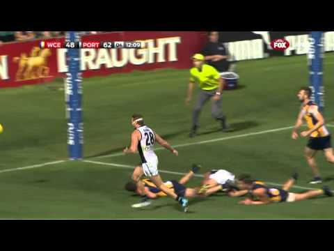 Wingard takes a big hit and converts - Round 5, 2104 v West Coast