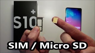 Samsung Galaxy S10 / S10 Plus SIM Card & Micro SD How to Insert or Remove