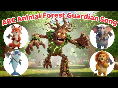 🌳 ABC Animal Forest Guardian Song | Cute Animals Protect the Forest & Plant Trees 🌱🐻🐊🐼