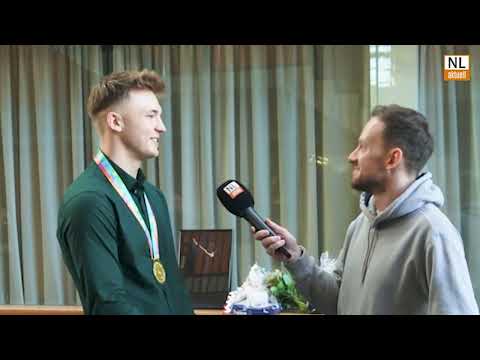 Cottbus | Trampolin-Weltmeister Caio Lauxtermann von Lausitzer Sportschule empfangen und geehrt