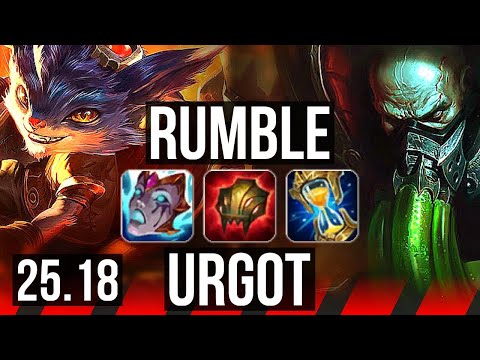 RUMBLE vs URGOT (TOP) | 12/4/8 | KR Master | 25.18