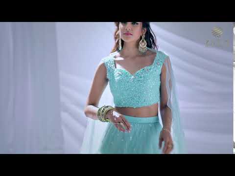 ZATIN DESIGNERS - MG Road, Kochi (GREEN LEHENGA) - Call +91-9349438729